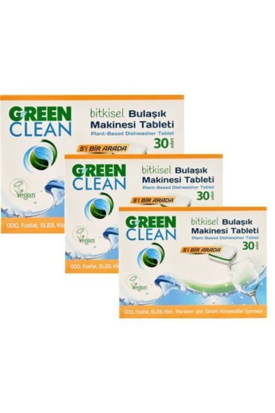 Bitkisel Bulaşık Makinesi Tableti 30 Adet X 3 Adet ürün görseli 1