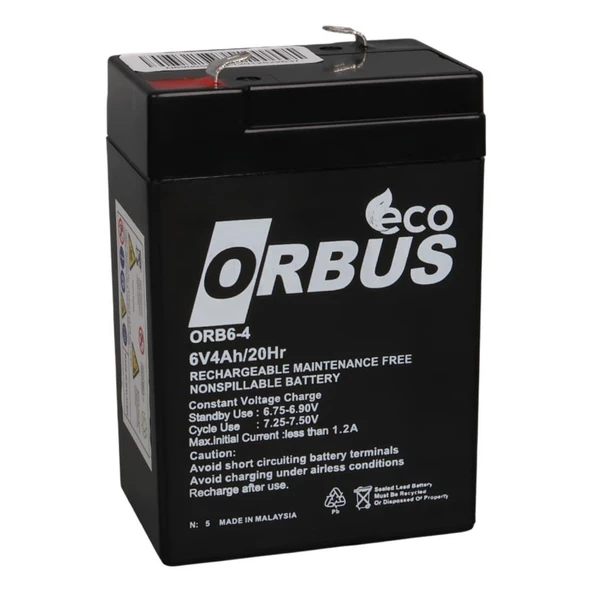 Ayt Energy Mustang 6 Volt 4 Amper Kuru Işıldak Lamba Aküsü 70x48x101 Mm ürün görseli 1