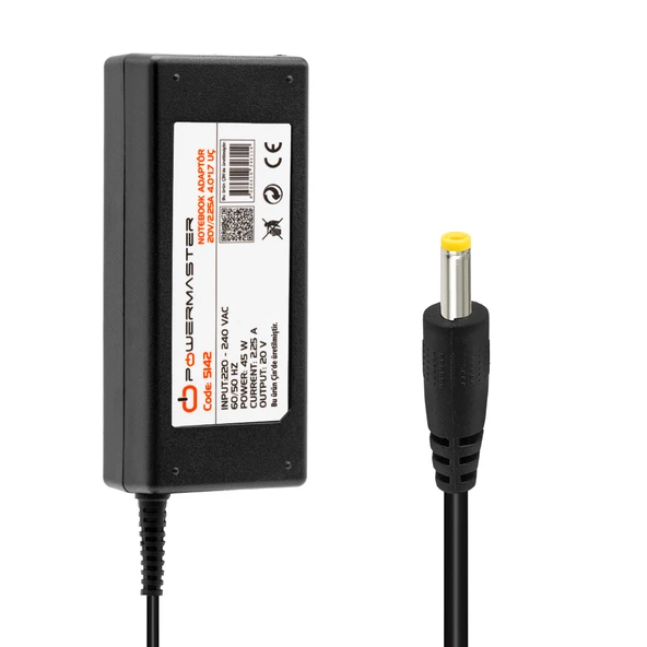 Ayt Powermaster 20 Volt 2.5 Amper 45 Watt 4.0x1.7 Mm Uçlu Laptop Notebook Adaptör Şarj Aleti Cihazı ürün görseli 1