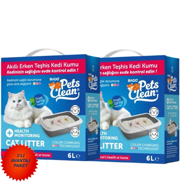 Pet's Clean Klinik Kedi Kumu 6lt 2'li ürün görseli 1