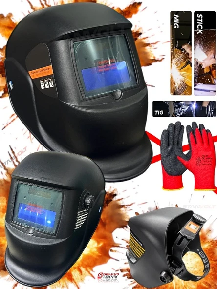 Ayarlı Otomatik Kararan Kaynak Kafa Maskesi Colormatik+Eldiven Hediyeli ürün görseli 1