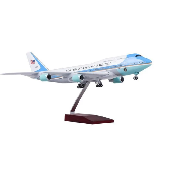 HEDİYELİK-MAKET UÇAKLAR-USA-ÖLÇEK : 1:160 47 CM-JB747USA ürün görseli 1