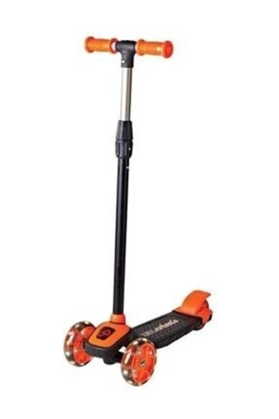 3 Led Işıklı 3 Tekerlekli Yüksek Ayarlı Turuncu Scooter +3 Yaş 3+ Yaş Mavi ürün görseli 1