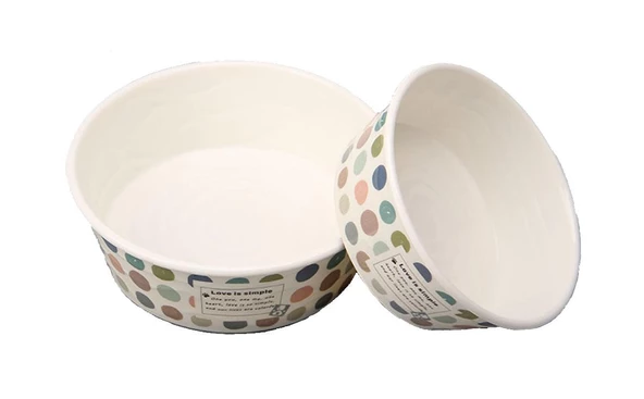 Bobo Kedi Köpek Melamin Mama Kabı BO-3155 800 ML Beyaz ürün görseli 1
