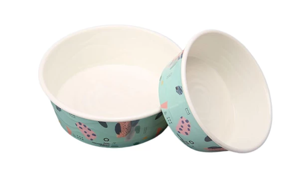 Bobo Kedi Köpek Melamin Mama Kabı BO-3155 800 ML Yeşil ürün görseli 1