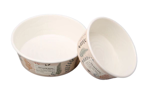 Bobo Kedi Köpek Melamin Mama Kabı BO-3155 800 ML Krem ürün görseli 1