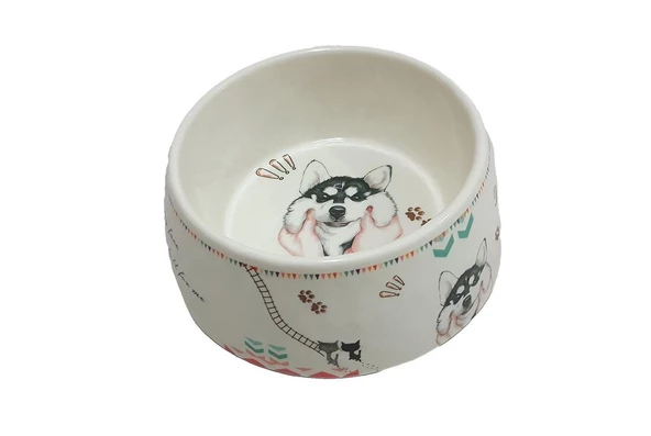 Bobo Kedi Köpek Melamin Mama Kabı BO-3153 700 ML Krem ürün görseli 1