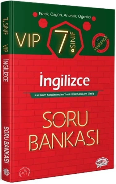 7.Sınıf VIP İngilizce Soru Bankası Editör Yayınları ürün görseli 1