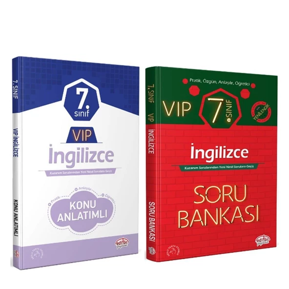 Editör Yayınları 7.Sınıf VİP İngilizce Konu ve Soru Bankası Seti 2 Kitap ürün görseli 1