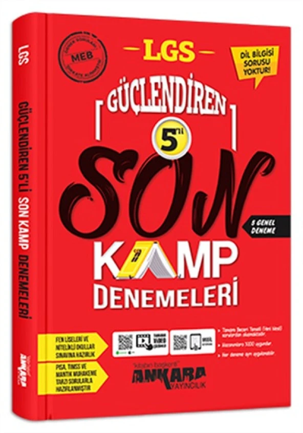 Ankara 8. Sınıf Lgs Güçlendiren 5'Li Kamp Denemeleri 2023 ürün görseli 1