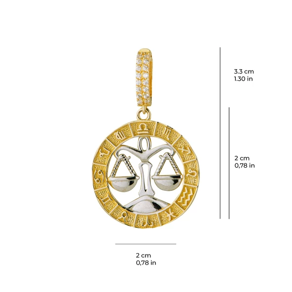 Terazi Burç Altın Charm 2,83 gr - Resim 3