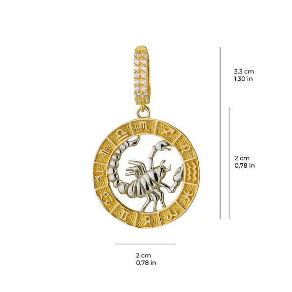 Akrep Burç Altın Charm 2,71 gr - Resim 3