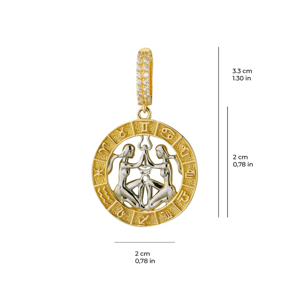 İkizler Burç Altın Charm 3,27 gr - Resim 3