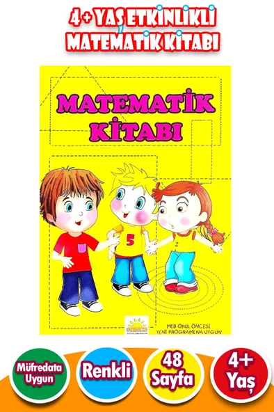 4 + Yaş Etkinlikli Harika Matematik Kitabı İlkizler - 48 Sayfa ürün görseli 1