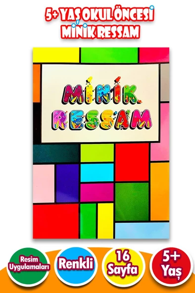 5 + Yaş Okul Öncesi Minik Ressam Sanat Kitabı - 16 Sayfa ürün görseli 1