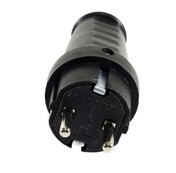 Yef Kauçuk Erkek Fiş 1x16 Topraklı Erkek Fiş ürün görseli 1