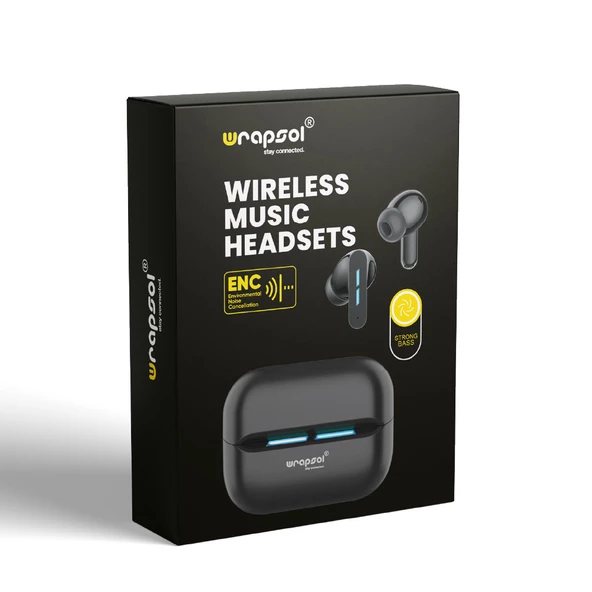 Wrapsol 5.4 Bluetooth Kulaklık ENC Gürültü Engelleme True Wireless Music Headsets ürün görseli 1
