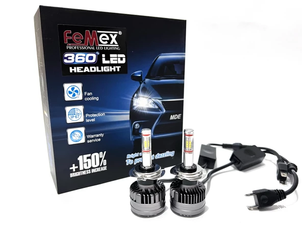 FEMEX 360 CSP SUPERİOR 4 YÖNLÜ CHİPSET H7 LED XENON LED HEADLİGHT ürün görseli 1