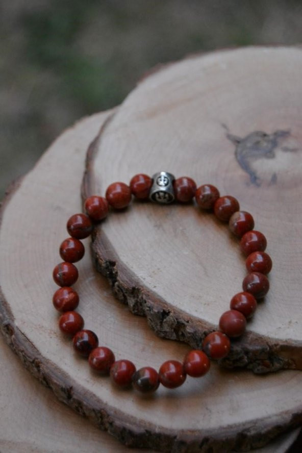 STONEAGE Jasper Doğal Taş Bay Bayan Unisex Bileklik ürün görseli 1