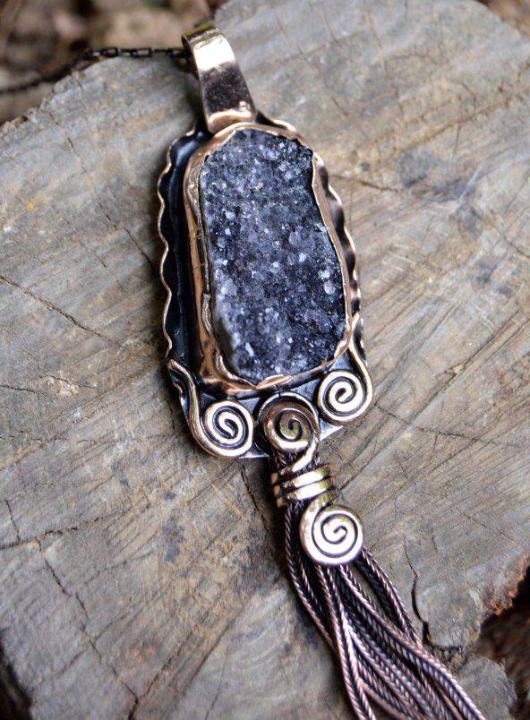 STONEAGE JEWELLERY Hastaş Ametist Doğal Taş Bayan Kolye ürün görseli 1