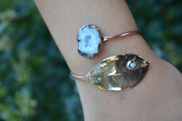 STONEAGE JEWELLERY Kalsit Taşlı Tasarım Bileklik ürün görseli 1