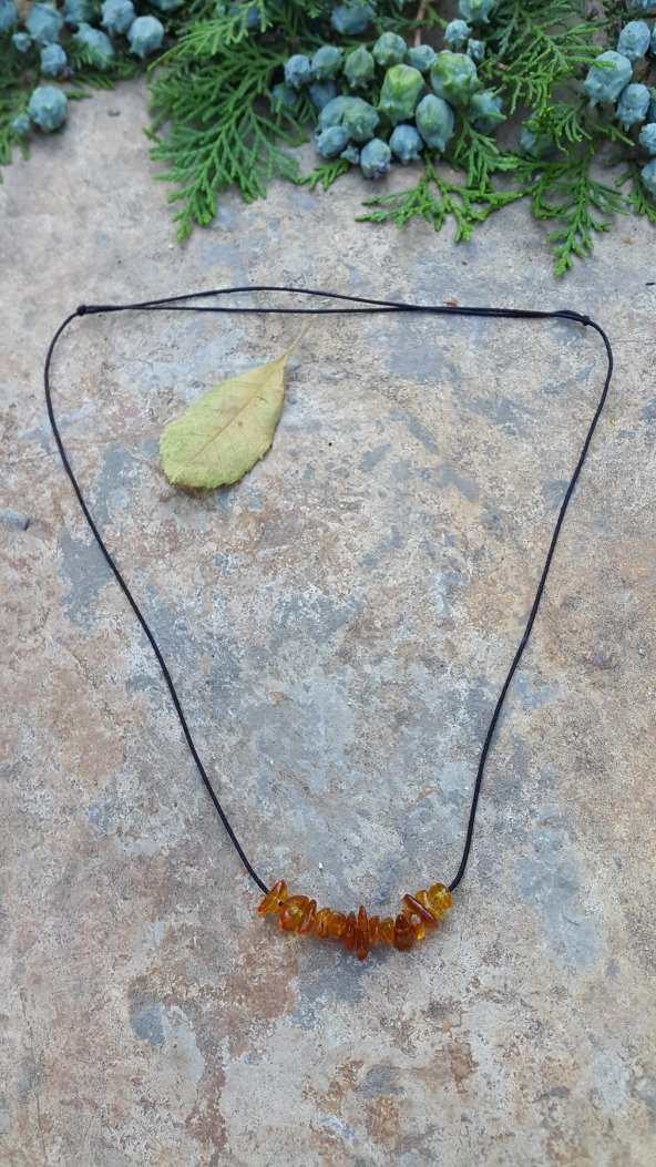 STONEAGE JEWELLERY Kehribar Anti Alerjik Bayan Kolye ürün görseli 1