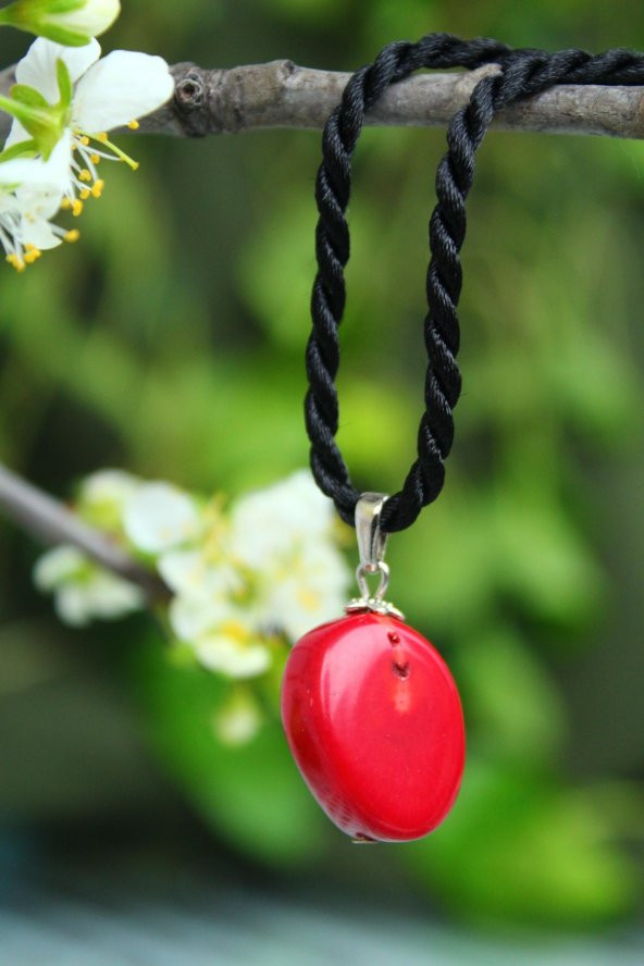 STONEAGE JEWELLERY Mercan Doğal Taş Kararlılık Bayan Kolye ürün görseli 1