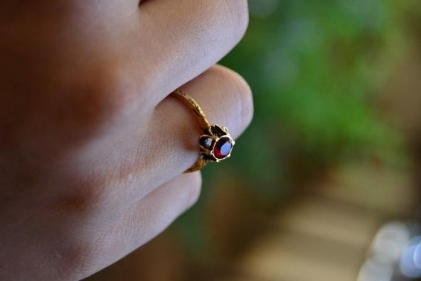 STONEAGE JEWELLERY Yakut Ayarlanabilir Kadın Yüzük ürün görseli 1
