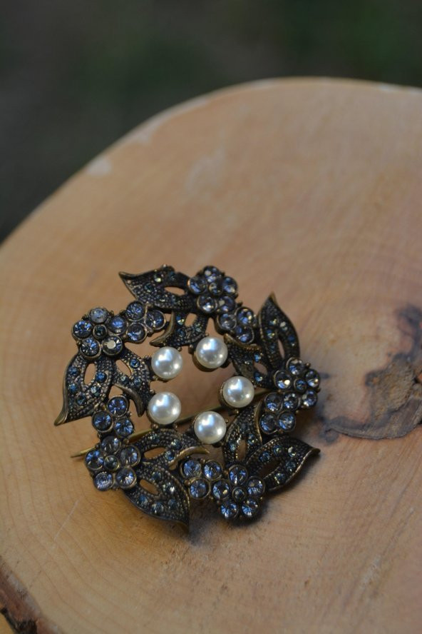 STONEAGE JEWELLERY Zirkon Taşlı Bayan Broş ürün görseli 1