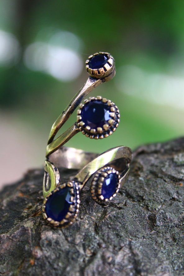 STONEAGE Safir Ayarlanabilir Kadın Yüzük ürün görseli 1