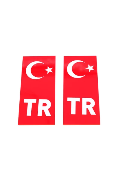 Panjur Arma Kırmızı Zeminli Türk Bayraklı ve Tr Yazılı Plakalık ürün görseli 1