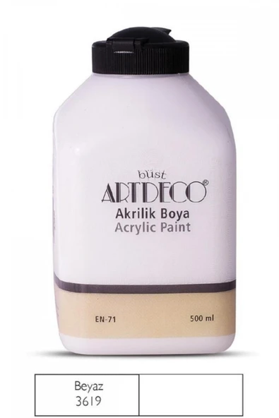 Artdeco Akrilik Boya 500ml - Beyaz ürün görseli 1