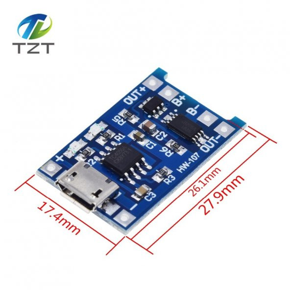 10 Adet Mıcro usb pil şarj devresi ( TP4056 ) - Resim 3