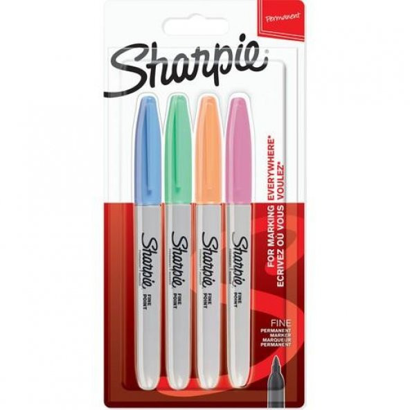 SHARPIE PERMANENT SET FINE 4 LU PASTEL 2065402 ürün görseli 1