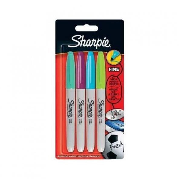 SHARPIE PERMANENT SET FINE 4 LU CANLI 2065403 ürün görseli 1