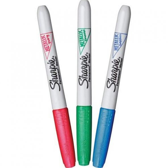 Sharpie Markör Permanent Metalik Kırmızı Yeşil Mavi 3 Lü Bls 2067103 ürün görseli 1
