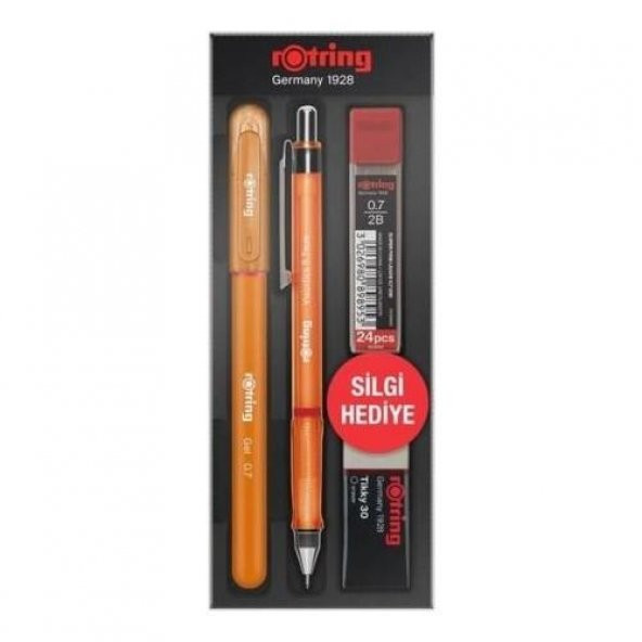 Rotring Okul Seti Visuclick+Jel 0.7 MM Turuncu ürün görseli 1