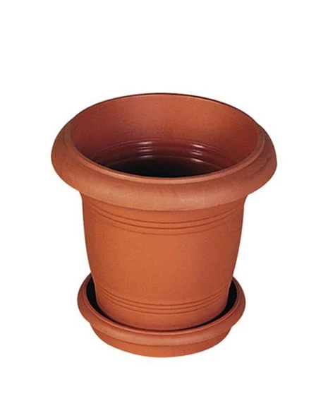Omnipazar SY-5920 Kahverengi Yuvarlak Antik Saksı Takımı 25 lt No 4 ürün görseli 1