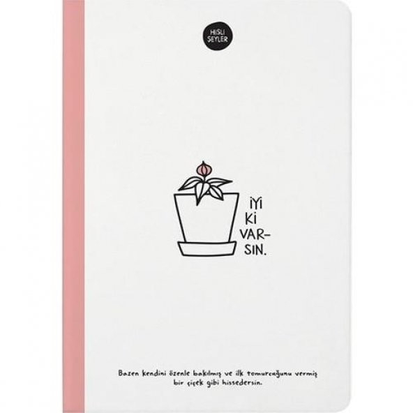 Keskin Color Sert Kapak Cilt Defter Hisli Şeyler 14x20 64 YP Çizgili İyi Ki Varsın ürün görseli 1
