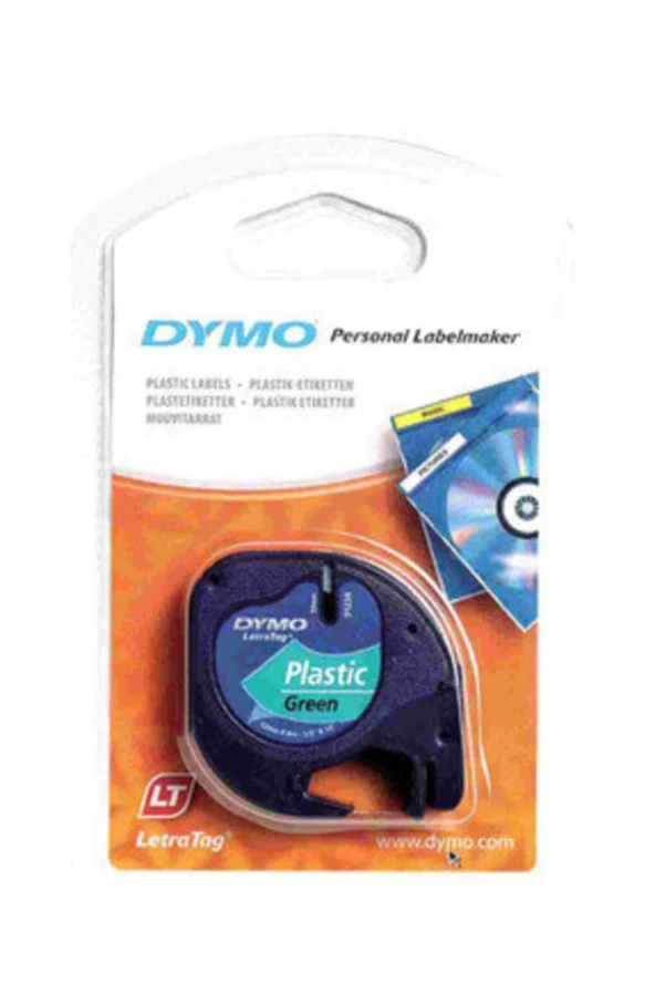Dymo Letratag Şerit Plastik 12MM x 4 Metre Yeşil ürün görseli 1