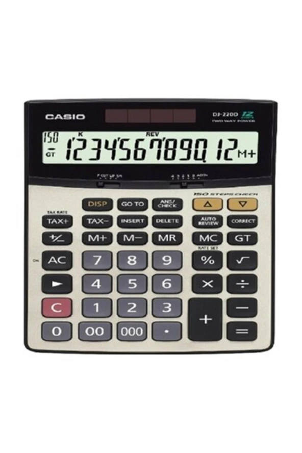 Casio Hesap Makinası Masa Üstü 12 Hane Check Control DJ-220D Plus ürün görseli 1