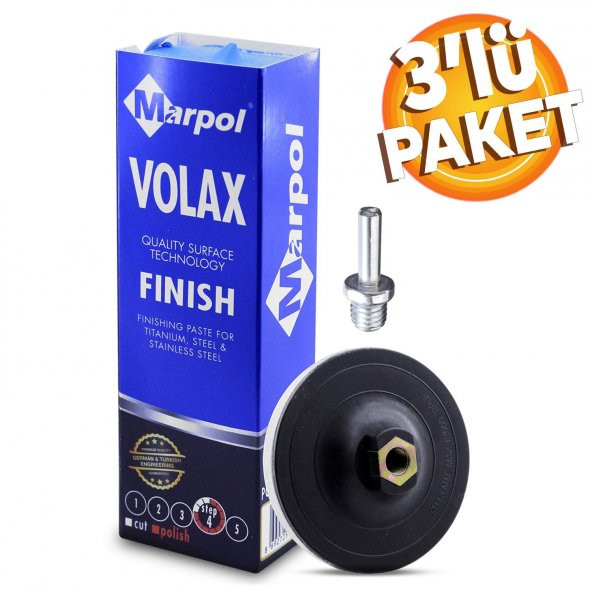 Don Yağı Mavi Katı Cila Polisaj Parlatma Metal 1 Kg + Polisaj Keçesi 115 Mm + Matkap Aparatı M14 ürün görseli 1