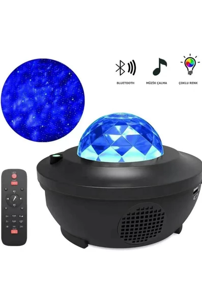 QASUL Bluetooth + USB Hoparlör Lazer Işıklı Sese Duyarlı Renkli Disko Parti Lambası ürün görseli 1