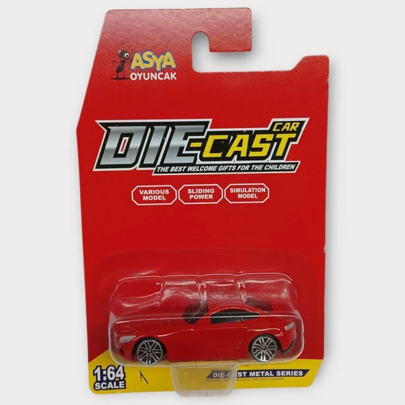 Metal Mini Arabalar  8 cm - Kırmızı - 1 - Resim 5