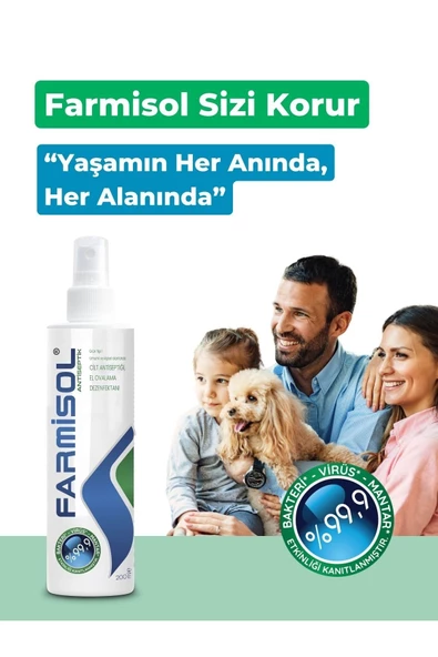 Farmisol Antiseptik 200 ml - Dezenfektan - Resim 3