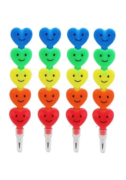 Emoji Yumurtlayan Kalp  Kurşun Kalem 4'lü Paket ürün görseli 1