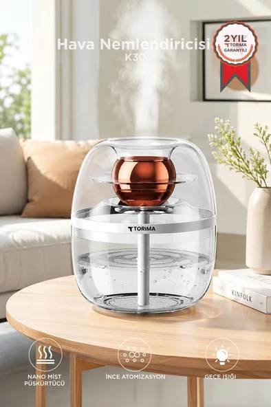 Hava Nemlendiricisi Buhar Makinesi Aroma Terapili Humidifier K30 ürün görseli 1