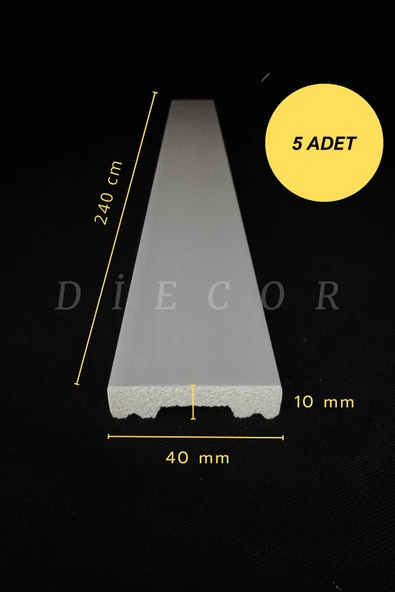 Dekoratif Boyanabilir 5 Adet 4 cm  Polistren Duvar Çıtası ürün görseli 1