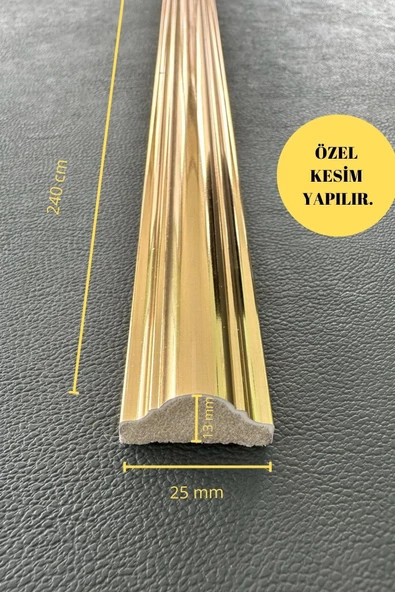 Dekoratif Boyanabilir  Polistren 1 adet Gold 2,5 cm  Duvar Çıtası ürün görseli 1