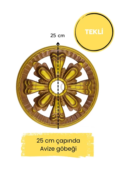 Dekoratif Polimer 25 cm Avize Göbeği ürün görseli 1